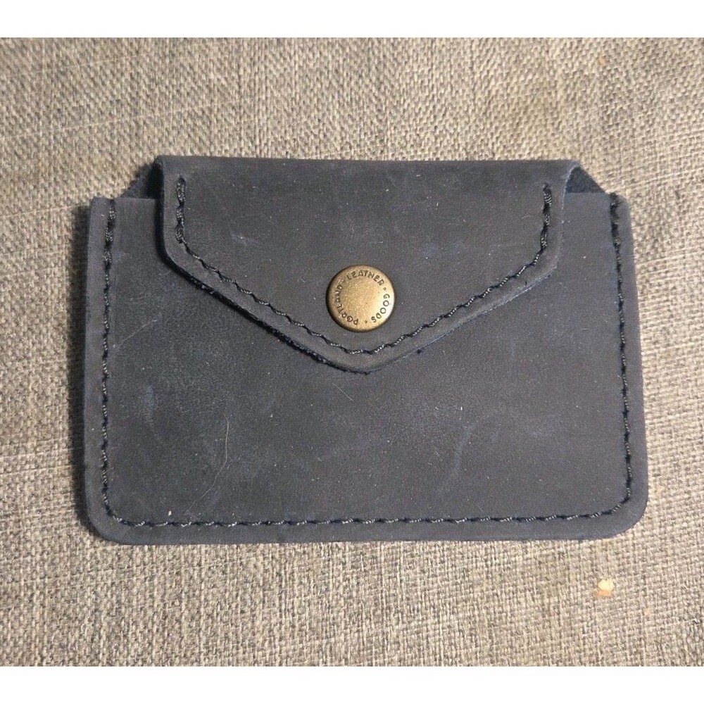 Portland Leather Goods Small Blue Wallet Coin Purse
